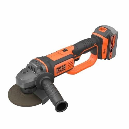 Black and Decker cordless angle grinder with battery