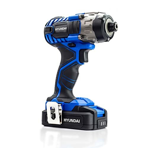 Hyundai cordless impact driver with blue and black design.