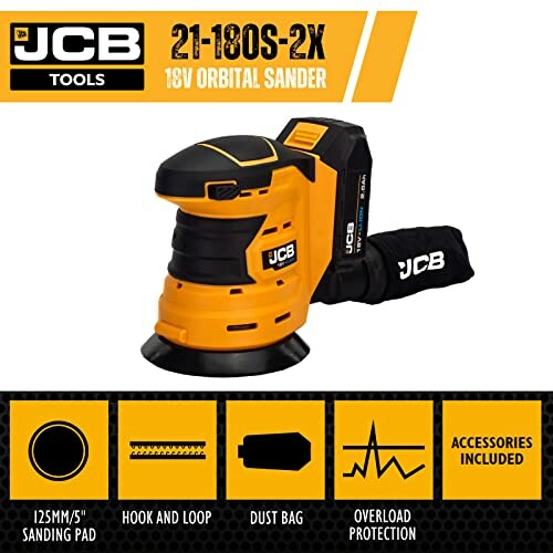 JCB 18V Cordless Orbital Sander