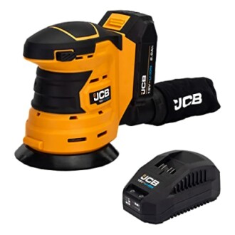 JCB cordless orbital sander with charger