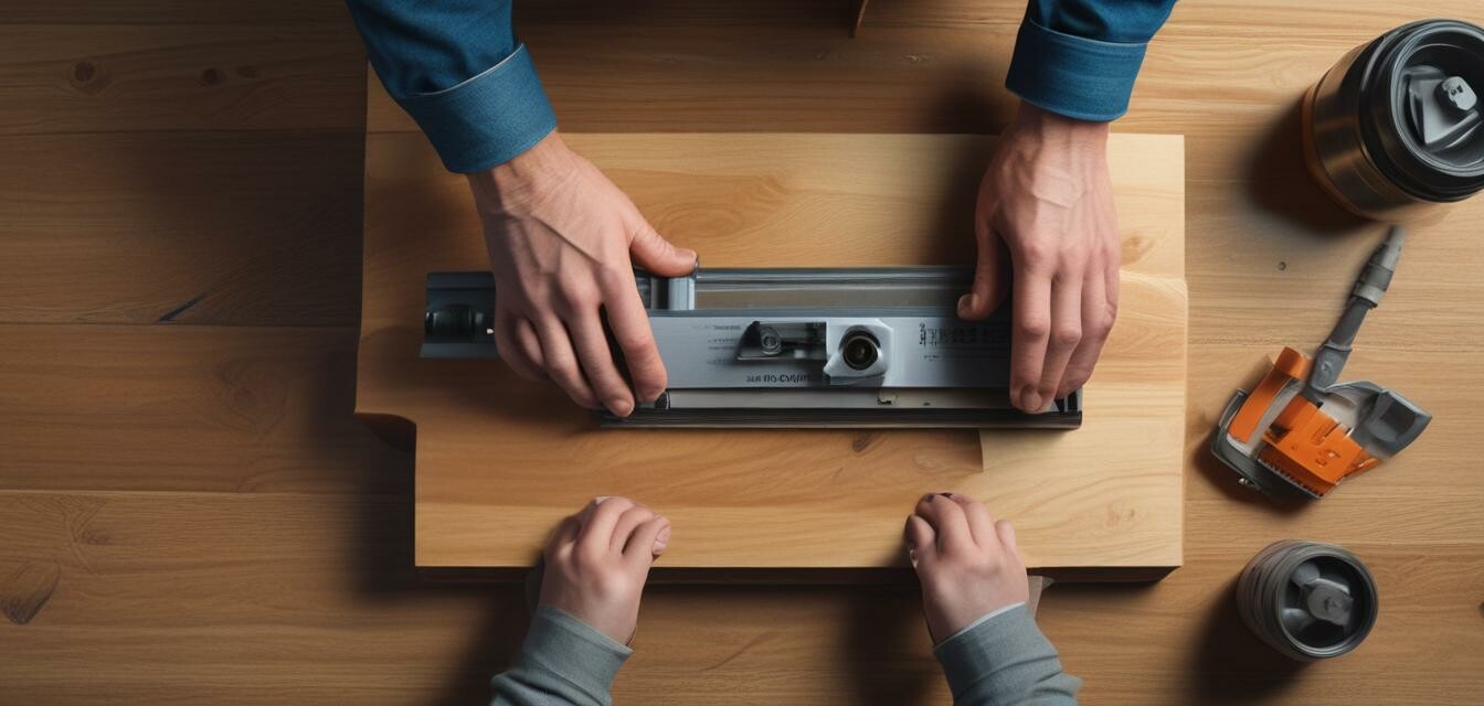 Craftsman using a portable planer